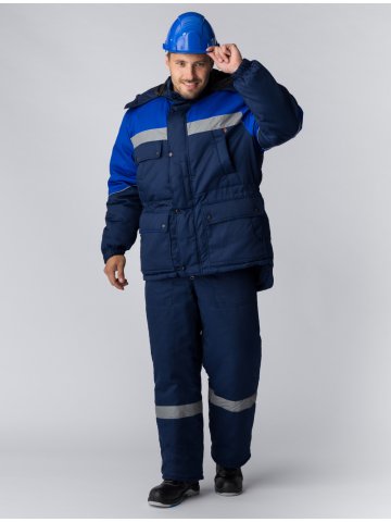 Костюм зимний Баррик-2 СОП (тк.Смесовая,210) п/к, т.синий/васильковый