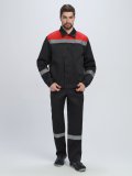 Костюм Лигор-1 СОП (тк.Смесовая,210) брюки, черный/красный
