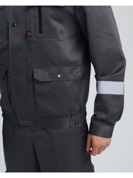 Костюм Нейч-2 СОП с капюшоном К. (тк.Смесовая,210) п/к, т.серый/св.серый