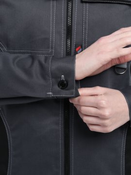 Костюм женский Вектрон-1 У. (тк.Смесовая,240) брюки, т.серый/св.серый/черный