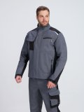 Костюм ProfLineLeader-1 (тк.Хлопок/Спандекс,260) брюки, серый/черный