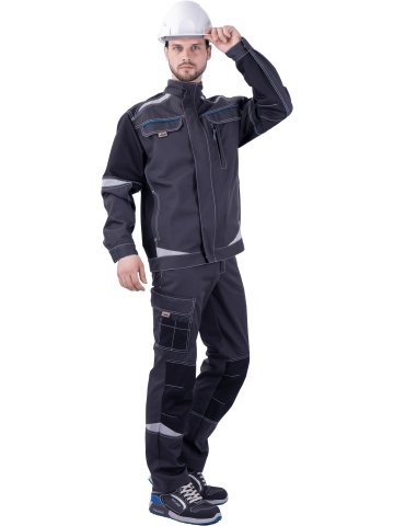 Куртка ТУРБО SAFETY летняя, т.серая-черная