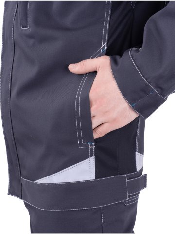 Куртка ТУРБО SAFETY летняя, т.серая-черная