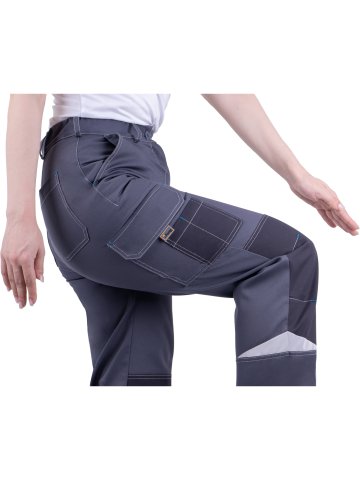 Брюки ТУРБО SAFETY летние, серый-т.серый, женские