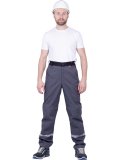 Брюки ХАЙ-ТЕК SAFETY летние, серый-красный-черный
