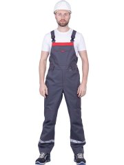 Полукомбинезон ХАЙ-ТЕК SAFETY летний, серый-красный