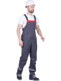 Полукомбинезон ХАЙ-ТЕК SAFETY летний, серый-красный