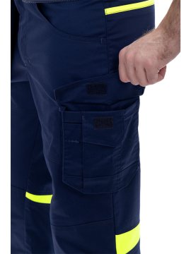 Брюки ACTIVE FLEX / АКТИВ ФЛЕКС, летние, т.синий-флуоресцентный желтый