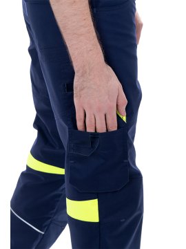 Брюки ACTIVE FLEX / АКТИВ ФЛЕКС, летние, т.синий-флуоресцентный желтый