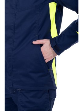 Куртка ACTIVE FLEX / АКТИВ ФЛЕКС, летняя, т.синий-флуоресцентный желтый