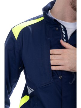 Куртка ACTIVE FLEX / АКТИВ ФЛЕКС, летняя, т.синий-флуоресцентный желтый