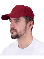 Бейсболка бордовая