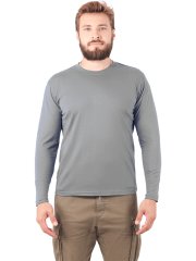 Футболка длинный рукав серая 160 г/м2