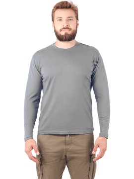 Футболка длинный рукав серая 160 г/м2