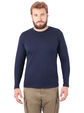 Футболка длинный рукав т/синяя 160 г/м2