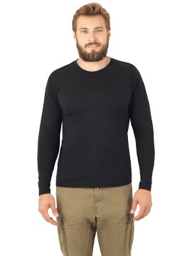 Футболка длинный рукав черная 160 г/м2