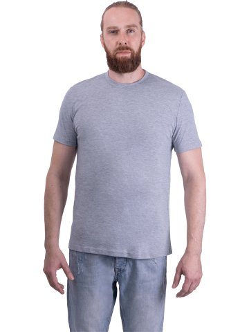 Футболка короткий рукав 160 г/м2, серая меланж