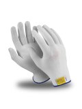 Перчатки МИКРОН ПВХ (MG-111), нейлон, SlipGrip, оверлок, цвет белый