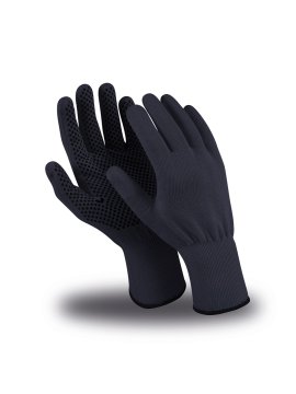 Перчатки АРАМАКС БЛЭК (MG-315), Kevlar®, SlipGrip®, оверлок, цвет черный