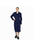 Халат кислотостойкий, К80, 3кл.защиты, т-синий, 100%пэ, жен.