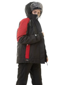Женская зимняя куртка Brodeks KW 208, черный/красный