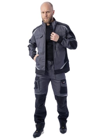 Летние брюки Brodeks KS 302, серый/черный