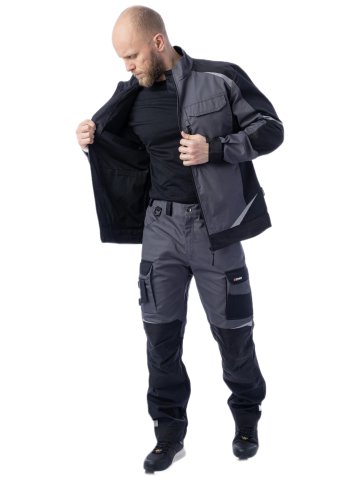 Летние брюки Brodeks KS 302, серый/черный