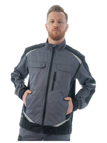 Летняя куртка Brodeks KS 202 C, графит серый/черный (100% хлопок!)