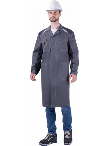 Халат ТУРБО SAFETY летний, серый-т.серый