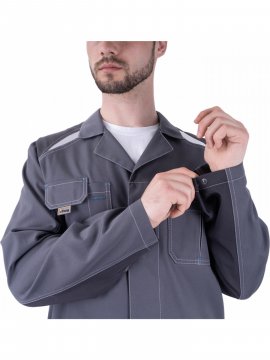 Халат ТУРБО SAFETY летний, серый-т.серый