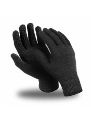 Перчатки ЭТАЛОН ПВХ (MG-116), хлопок/полиэфир, SlipGrip, оверлок, цвет черный